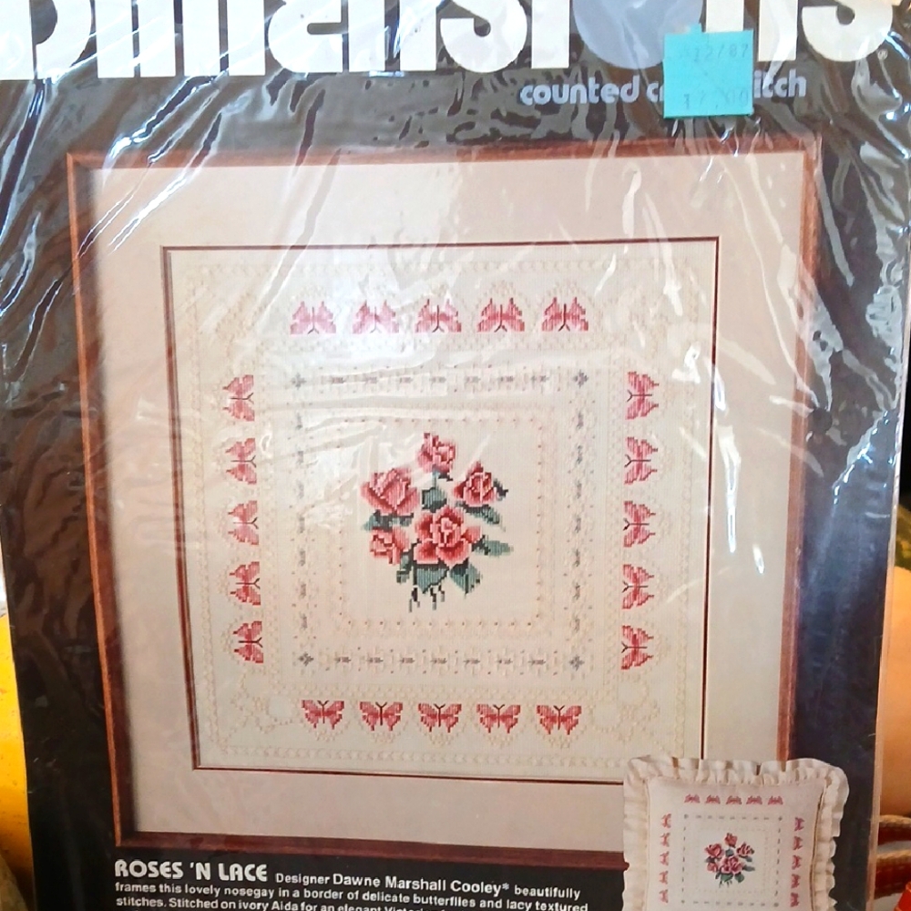 Dimensions Roses in Lace Cross Stitch Kit NWT